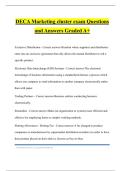 DECA Marketing cluster exam Questions and Answers Graded A&plus;