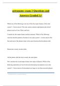 astronomy exam 2 Questions and Answers Graded A&plus;