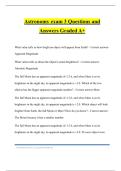 Astronomy exam 3 Questions and Answers Graded A&plus;