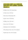AVID EXAM SCRIPT 2026 COMPLETE QUESTIONS WITH CORRECT ANSWERS GRADED A&plus;