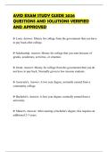 AVID EXAM STUDY GUIDE 2026 QUESTIONS AND SOLUTIONS VERIFIED AND APPROVED