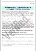 C484 ALL QUIZ QUESTIONS WITH  DETAILED VERIFIED ANSWERS 