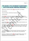 IPC EXAM 2 TCU SCHRODT QUESTIONS  WITH DETAILED VERIFIED ANSWERS 