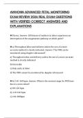AWHONN ADVANCED FETAL MONITORING EXAM REVIEW 2026 REAL EXAM QUESTIONS WITH VERIFIED CORRECT ANSWERS AND EXPLANATIONS