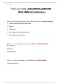 NBRC CSE Exam Questions With 100&percnt; Correct Answers&vert; Latest Update 