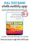 Company Accounting &ndash; 11th Edition &lpar;Leo&comma; Hoggett & Sweeting&rpar; &ndash; Complete Test Bank for All Chapters