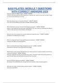 BASI PILATES&colon; MODULE 7 QUESTIONS WITH CORRECT ANSWERS 2025