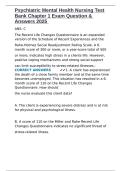 Psychiatric Mental Health Nursing Test Bank Chapter 1 Exam Question & Answers 2025&period;docx