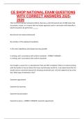 CE SHOP NATIONAL EXAM QUESTIONS WITH CORRECT ANSWERS 2025