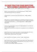 CE SHOP PRACTICE EXAM QUESTIONS WITH CORRECT ANSWERS 2025-2026