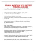 CE SHOP QUESTIONS WITH CORRECT ANSWERS 2025-2026