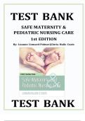 Safe Maternity and Pediatric Nursing Care (2016) – Test Bank 1st edition – Linnard-Palmer Chapter 1 - 40