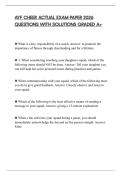 AYF CHEER ACTUAL EXAM PAPER 2026 QUESTIONS WITH SOLUTIONS GRADED A&plus;