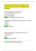 CET MCQ QUESTIONS AND ANSWERS LATEST UPDATE 2026&sol;2027 GRADEDA&plus; &lpar;Multiple Choice Questions&rpar;