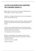 AZ POST EXAM REVIEW 2026 QUESTIONS WITH ANSWERS GRADED A&plus;