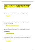 NWCA CCMA EXAM Questions and Answers &lpar;100&percnt;Correct&rpar; Updated 2026&sol;2027 &vert; Graded A&plus;&period;