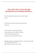 NUR  1023C FINAL EXAM 2025-2026 QUESTIONS NAD ANSWERS GRADED A&plus;