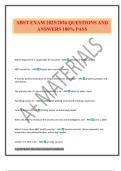 ABST EXAM 2025&sol;2026 QUESTIONS AND ANSWERS 100&percnt; PASS