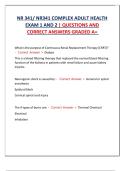 NR 341&sol; NR341 COMPLEX ADULT HEALTH EXAM 1 AND 2 &vert; QUESTIONS AND CORRECT ANSWERS GRADED A&plus; 