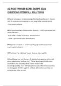 AZ POST WAIVER EXAM SCRIPT 2026 QUESTIONS WITH FULL SOLUTIONS
