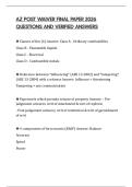 AZ POST WAIVER FINAL PAPER 2026 QUESTIONS AND VERIFIED ANSWERS