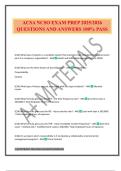 ACSA NCSO EXAM PREP 2025&sol;2026 QUESTIONS AND ANSWERS 100&percnt; PASS