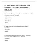AZ POST WAIVER PRACTICE EXAM 2026 COMPLETE QUESTIONS WITH CORRECT SOLUTIONS