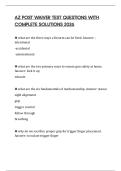 AZ POST WAIVER TEST QUESTIONS WITH COMPLETE SOLUTIONS 2026