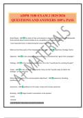 ADPR 3100 EXAM 2 2025&sol;2026 QUESTIONS AND ANSWERS 100&percnt; PASS