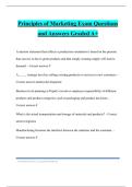 Principles of Marketing Exam Questions and Answers Graded A&plus;