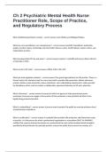 Ch 2 Psychiatric Mental Health Nurse Practitioner Role&comma; Scope of Practice&comma; and Regulatory Process Questions And Answers Rated A&plus; Assured Satisfaction&period;