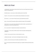 MUS 111 Final Exam Possible Questions And Answers 100&percnt; Accurately Solved&period;