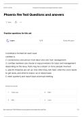Phoenix fire Test Questions and answers