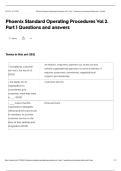 Phoenix Standard Operating Procedures Vol 2&period;  Part 1 Questions and answers