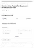 Overview of the Phoenix Fire Department  Questions and answers