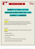 IN4MATX 43 FINAL ACTUAL 2025&sol;2026 QUESTIONS AND 100&percnt; CORRECT ANSWERS