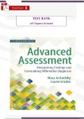 Test Bank &ndash; Advanced Assessment&comma; 4th Edition&colon; Interpreting Findings and Formulating Differential Diagnoses by Goolsby & Grubbs &vert; Complete Chapters 1&ndash;22