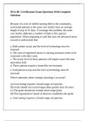 NEA-BC Certification Exam Questions With Complete Solutions