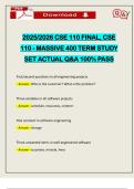 2025&sol;2026 CSE 110 FINAL&comma; CSE 110 - MASSIVE 400 TERM STUDY SET ACTUAL Q&A 100&percnt; PASS
