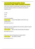 Aeromedical Evacuation Exam Questions With 100- Verified Answers&period;docx