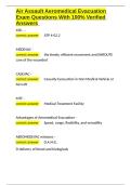 Air Assault Aeromedical Evacuation Exam Questions With 100- Verified Answers&period;docx