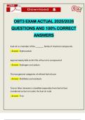 OBT3 EXAM ACTUAL 2025&sol;2026 QUESTIONS AND 100&percnt; CORRECT ANSWERS