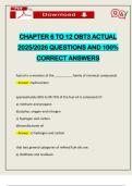 CHAPTER 6 TO 12 OBT3 ACTUAL 2025&sol;2026 QUESTIONS AND 100&percnt; CORRECT ANSWERS
