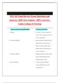 PSY 101 Final Review Exam Questions and Answers &vert; 2025 New Update &vert; 100&percnt; Correct - Galen College of Nursing