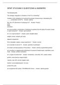 SPMT 270 EXAM 3 QUESTIONS & ANSWERS
