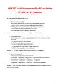 NUR2092 Health Assessment Actual Final Exam Review 2025&sol;2026 &ndash; Comprehensive Review & Verified Preparation