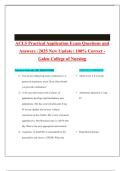 ACLS Practical Application Exam Questions and Answer  &vert; 2025 New Update &vert; 100&percnt; Correct - Galen College of Nursing