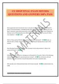 CE SHOP FINAL EXAM 2025&sol;2026 QUESTIONS AND ANSWERS 100&percnt; PASS