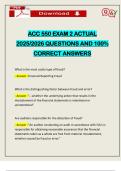 ACC 550 EXAM 2 ACTUAL 2025&sol;2026 QUESTIONS AND 100&percnt; CORRECT ANSWERS