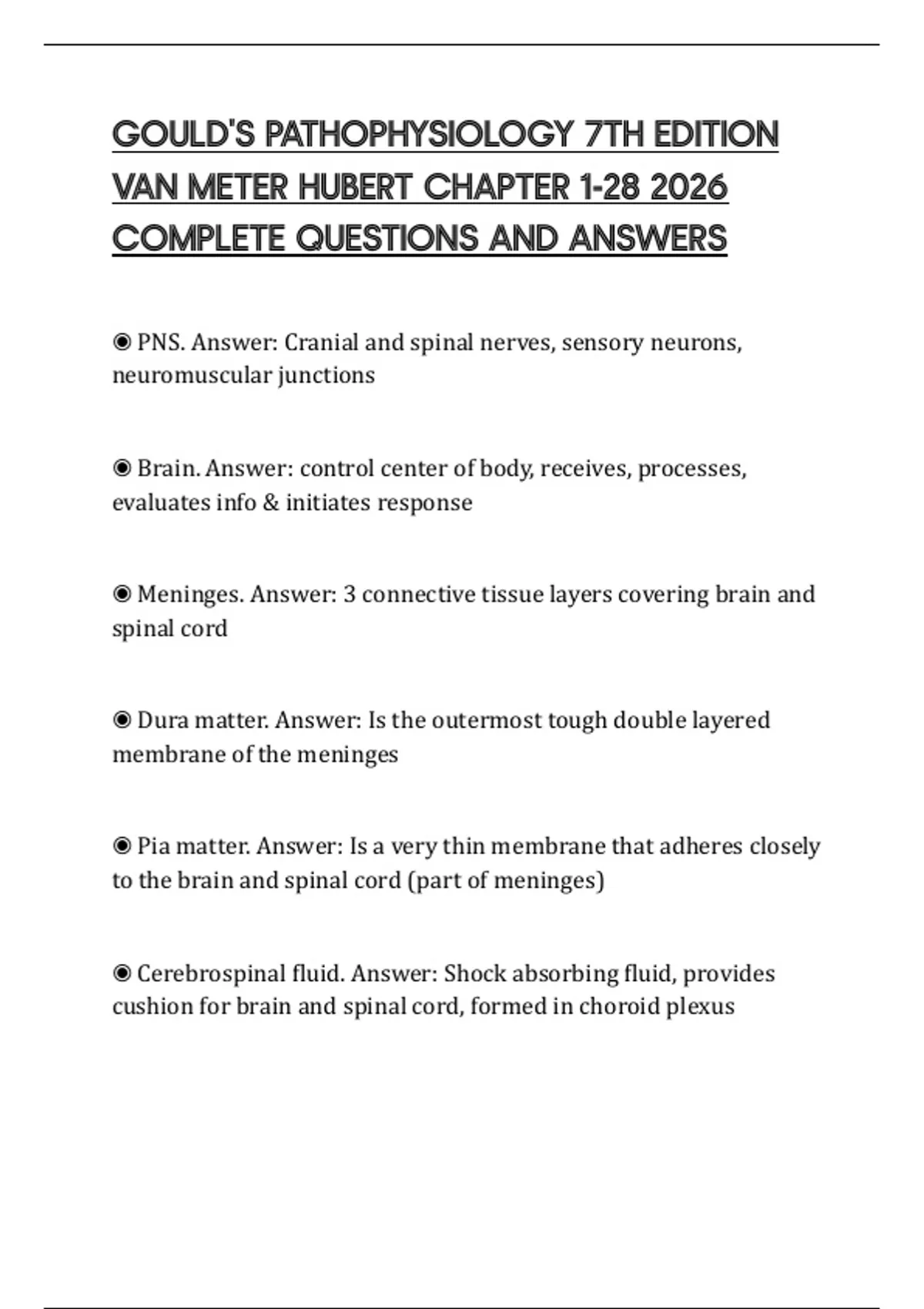 Gordon Gould Complete Notebook.pdf GOULD'S PATHOPHYSIOLOGY 7TH EDITION VAN METER HUBERT CHAPTER 1-28 2026 ...